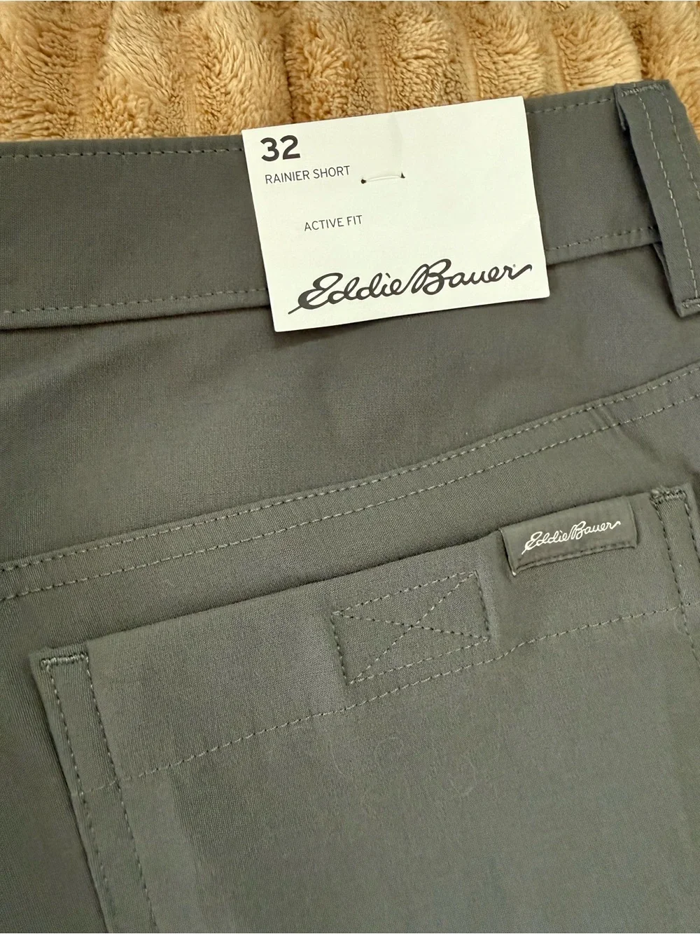 Eddie Bauer Ranier Gray Performance Shorts NWT